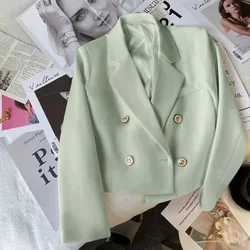 New Women Short Jacket Spring Autumn Blazer Women Korean Fashion Casual Female Top Coats Chic Office Lady Blazers Women Clothing