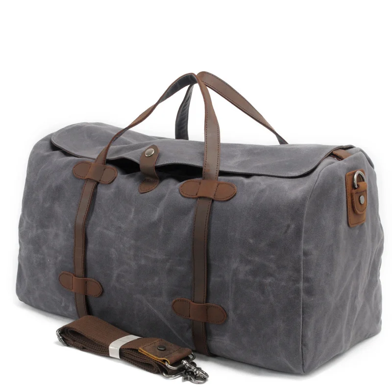 New batik canvas travel bag for women, casual short-trip trendy large-capacity crossbody waterproof luggage bag for men