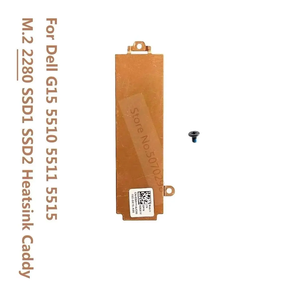 NGFF M.2 2280 SSD Solid State Drive Heatsink Shield Bracket Caddy 26X1Y 026X1Y For DELL G15 2021 5515 5510 5511 Gaming Laptops