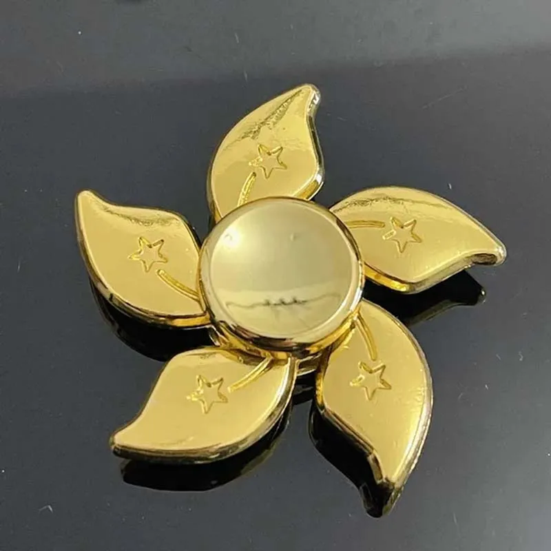 Gold Fingertip Gyro Toys(10) Creativity Hand Spinner Zinc Alloy Metal Fidget King of Glory Weapon Series Kids Stress Funny Toys