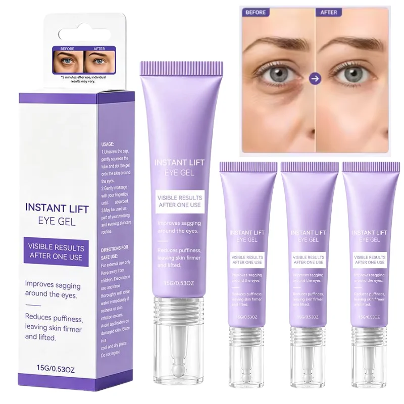 Instant Lift Eye Gel Firming Under Eye Cream Reduce Puffiness Lift Sagging Skin Anti Aging Wrinkle Eye Care Gel for Daily Use