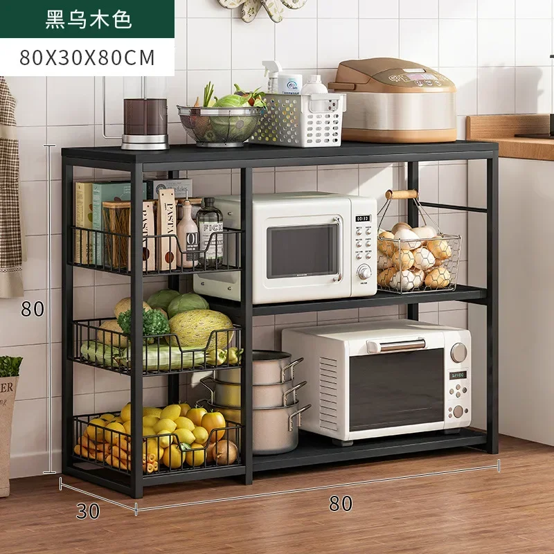 Kitchen Storage Rack Household Multifunctional Floor Multi-layer Microwave Oven Rack Storage Cabinet Vegetable