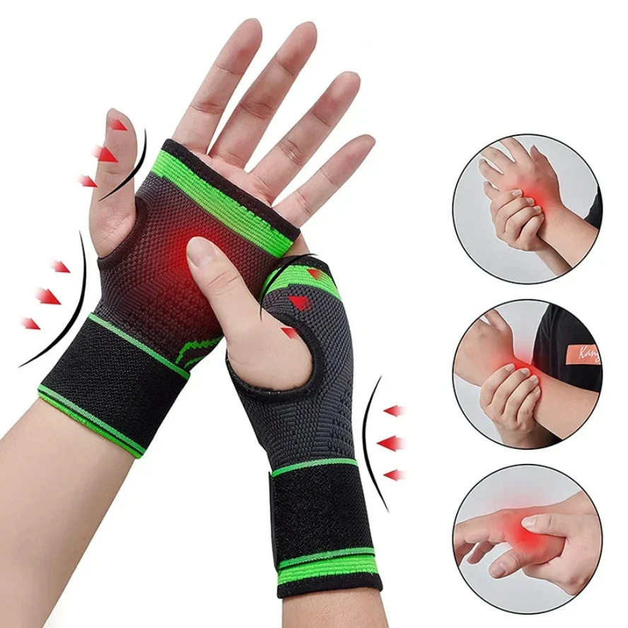 

Gym Sports Wristband Wrist Protector Palm Guard Wrist Support Adjustable Wrist Brace Strap Compression Gloves for Carpal Tunnel
