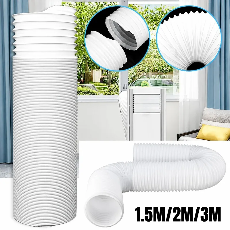 Portable Air Conditioner Exhaust Hose Flexible Vent Hose Replacement Tube 5.1/5.9inch Diameter AC Duct Pipe for Portable AC Unit