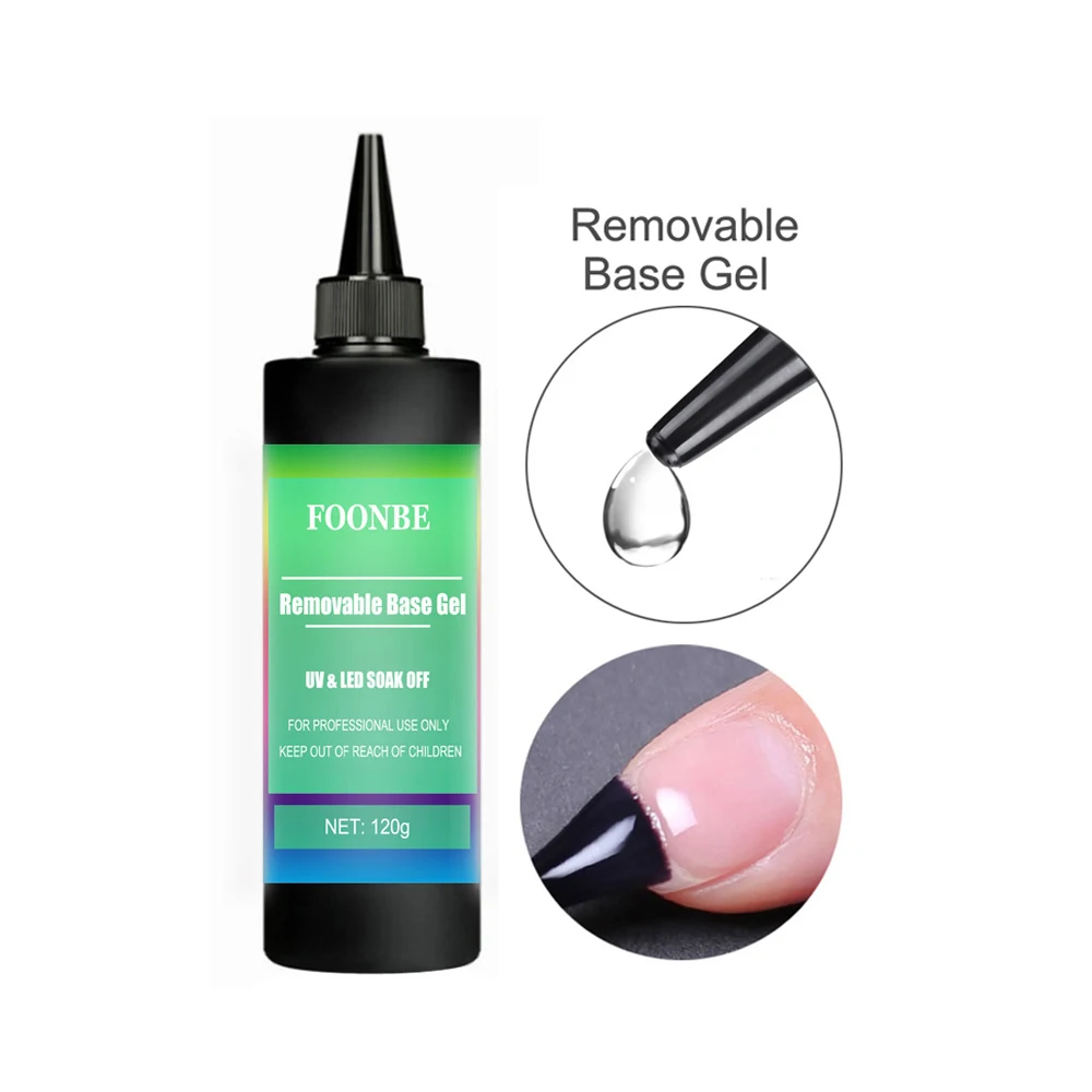 Foonbe 120g Top Coat Gel Smalto per unghie Base Gel Opaco Temperato Top Coat Vernice semipermanente Soak Off Nail Art Gel funzionale