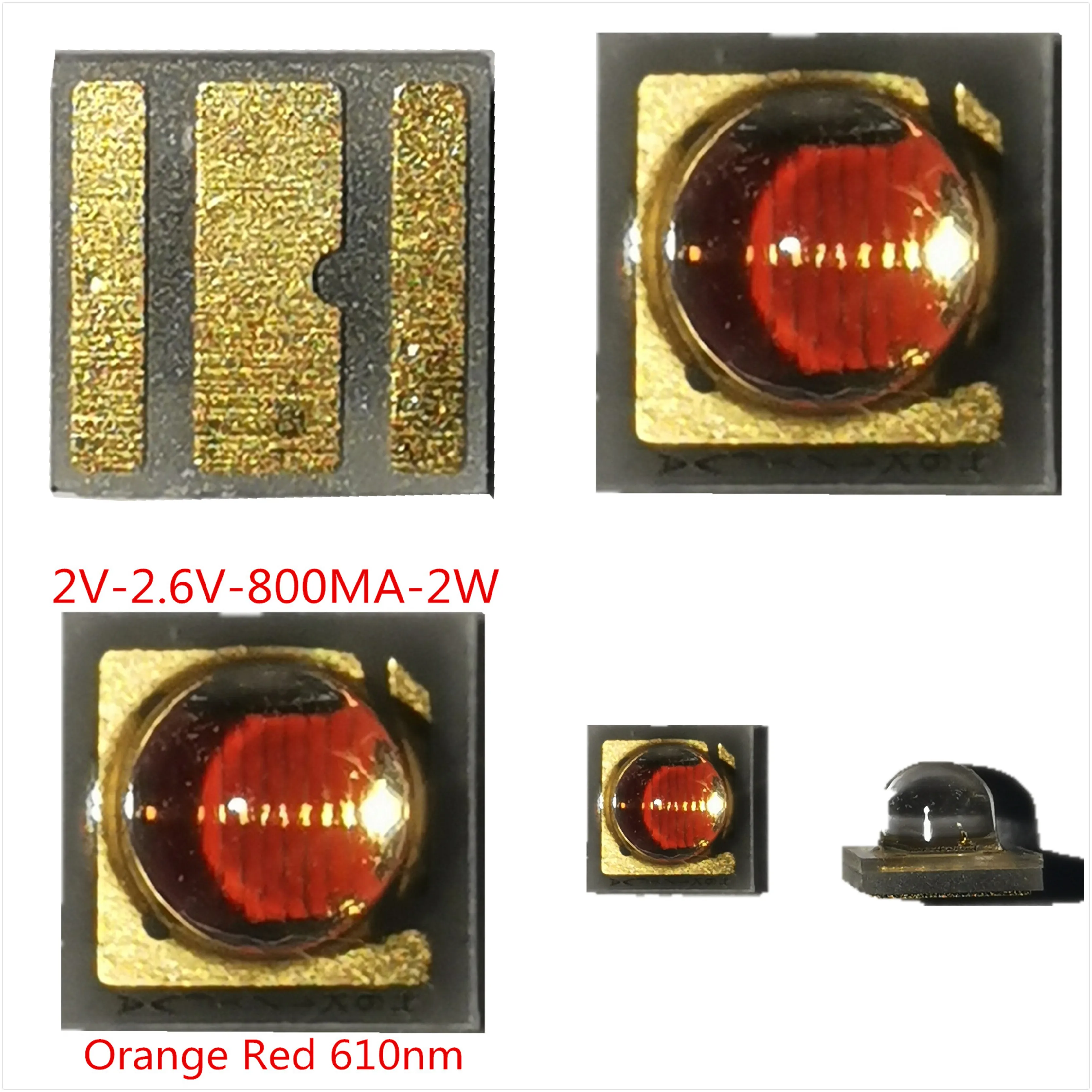 40pcs 3030 2W Replace 3737 3535 3838 RED 610nm white blue naturally white 3w red   Car lamp beads SMD LED Diode
