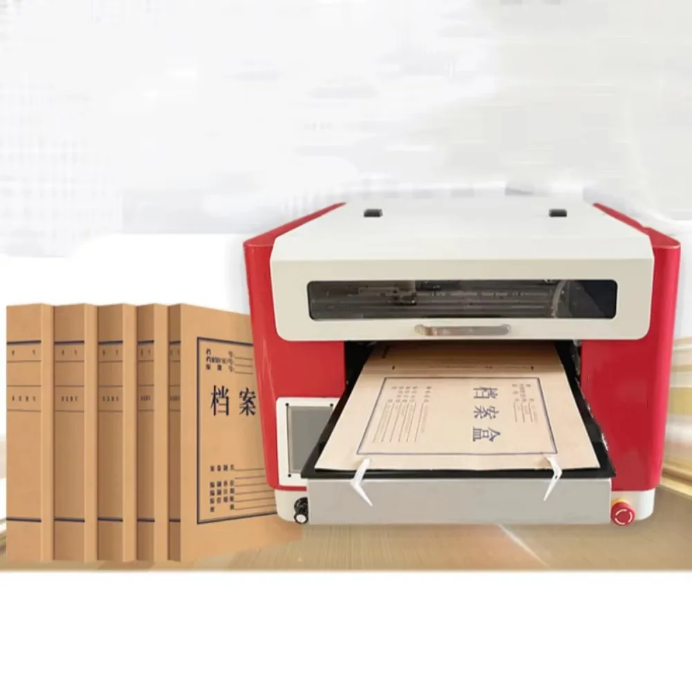 File box printer, digital inkjet printing device, for office document storage folder printing view 5