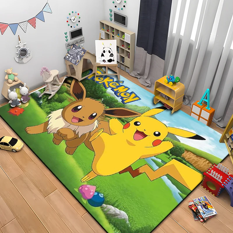 Pokémon Fashion 3D Print Anime Large Area Carpets for Living Room Rugs Kids Bedroom Sofa Doormat Home Decor Children's Floor Mat