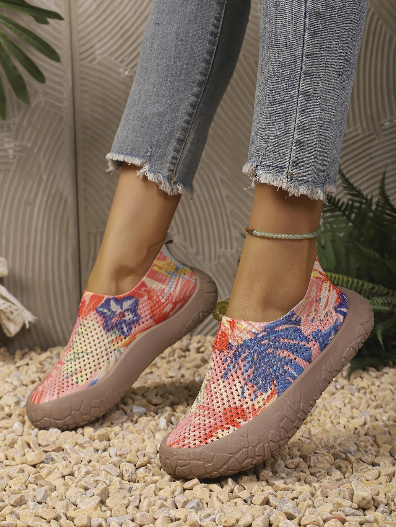 2026 Frühling Herbst Damen Slip-On Sneaker mit Sonnenblumenmuster, Leichte Atmungsaktive Rutschfeste Mesh-Herbst-Wanderschuhe, Park-Light-Wanderschuhe – Detail 20