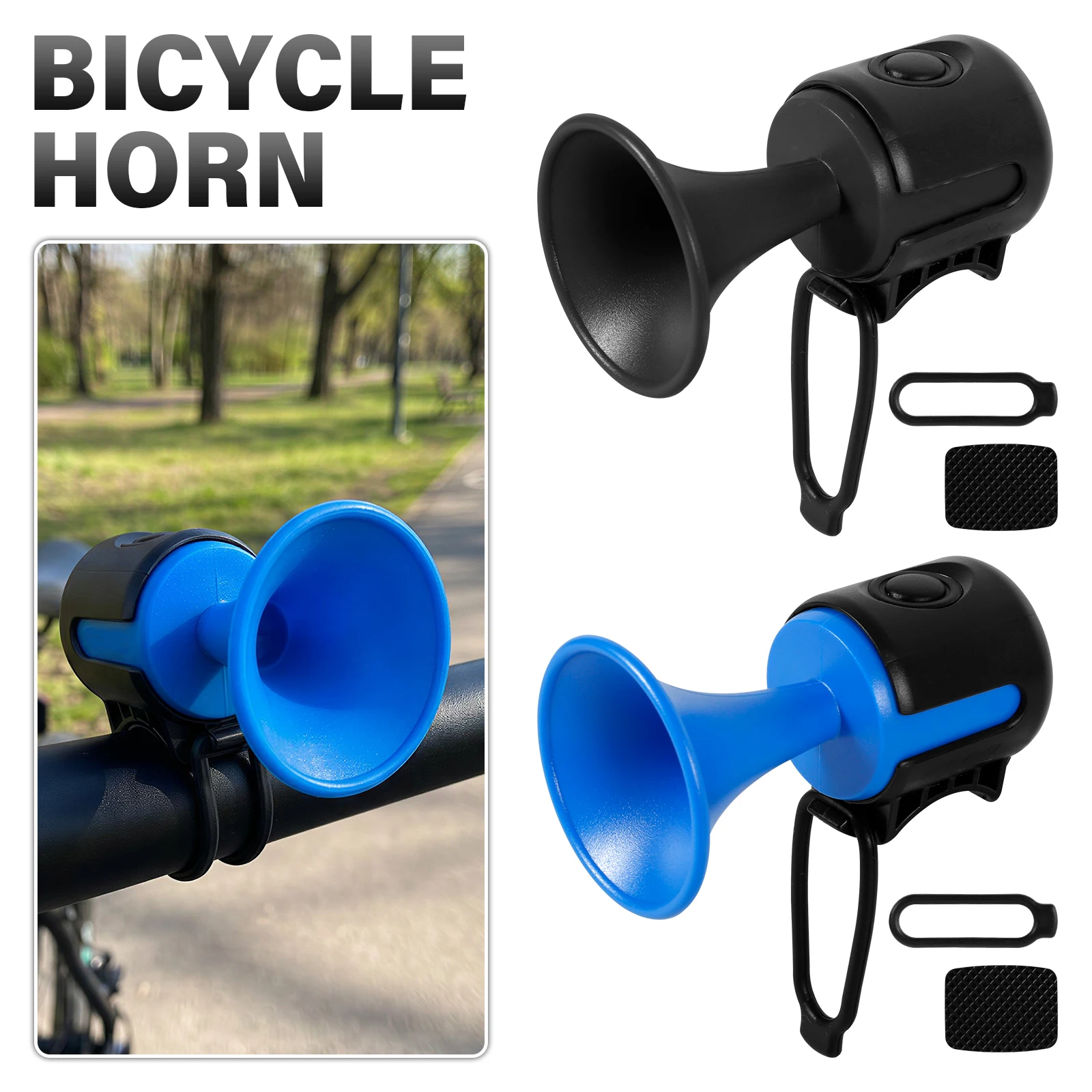 Fahrradhupe 120dB Laute Elektrische Fahrradklingel IPX4 Wasserdicht Lenker-Alarm Mini-Lautsprecher für MTB Rennrad E-Bike Roller