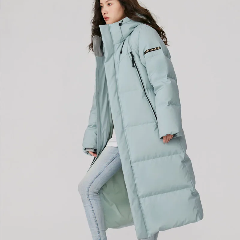 Inverno quente com capuz jaqueta feminina 2025 nova moda e elegante pato branco para baixo de alta qualidade jaqueta feminina h393