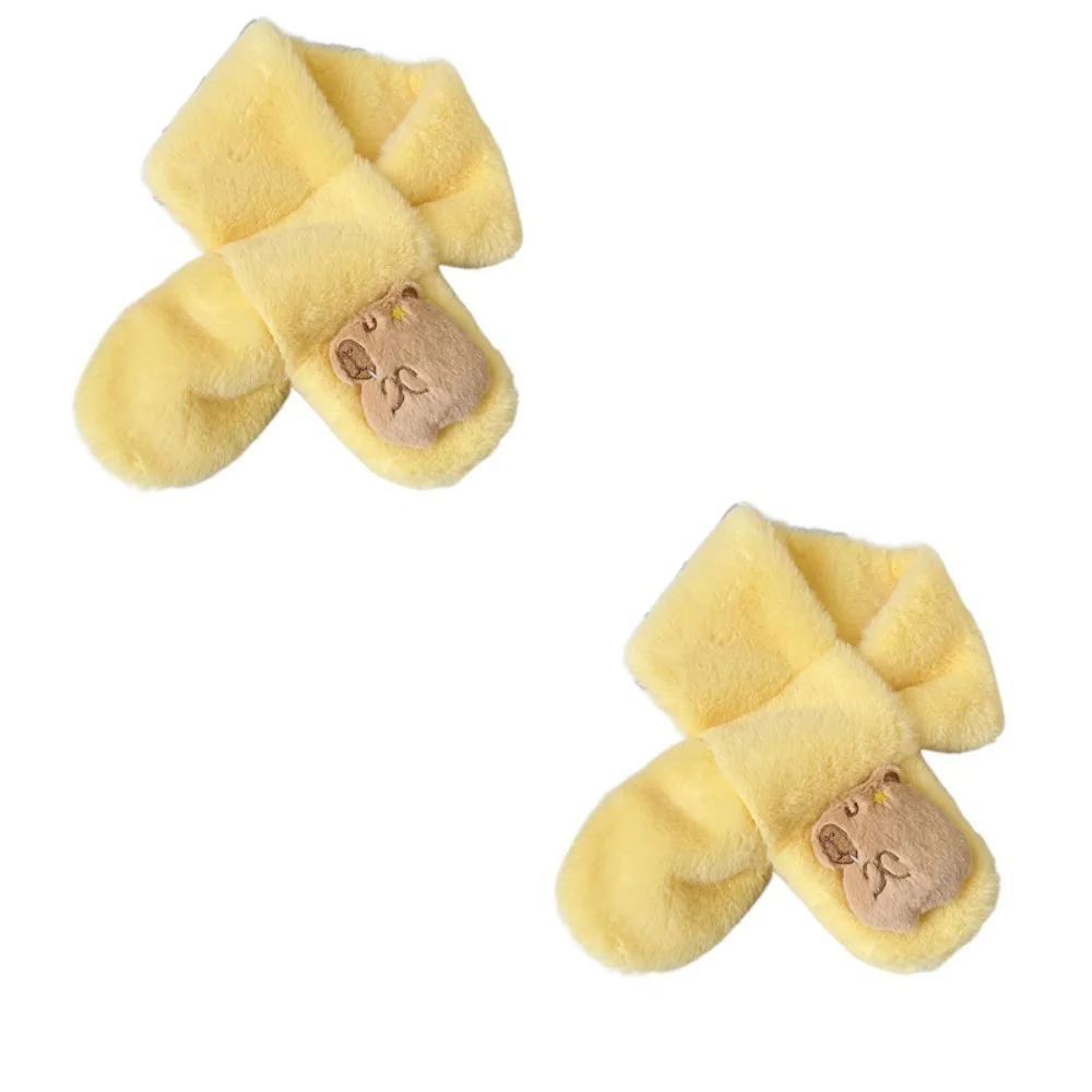 2 قطعة الهدايا Kawaii كابيبالا وشاح كابيبالا على شكل سميكة عبر الرقبة أدفأ الدفء الرقبة التفاف الدافئة منديل في الهواء الطلق #1