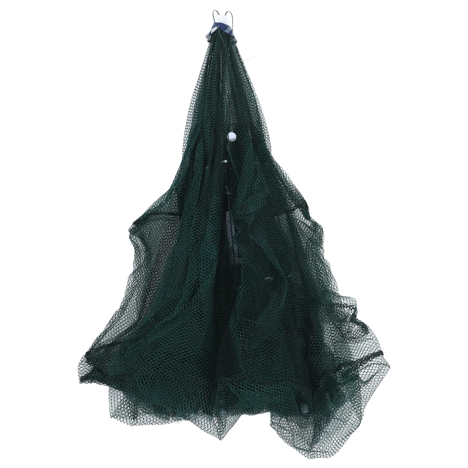 

1Pcs Shrimp Net Crab Trap Fishing Cage Foldable Portable Mesh Hole for Pond River Lake 16 Holes Green Compact Lobster