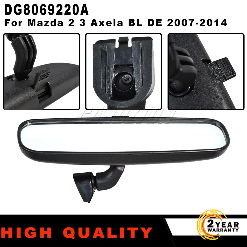 DG8069220A New Car Front Inner Interior Rearview Mirror For Mazda 2 3 Axela BL DE 2007-2014 Easy Installation Car Accessories