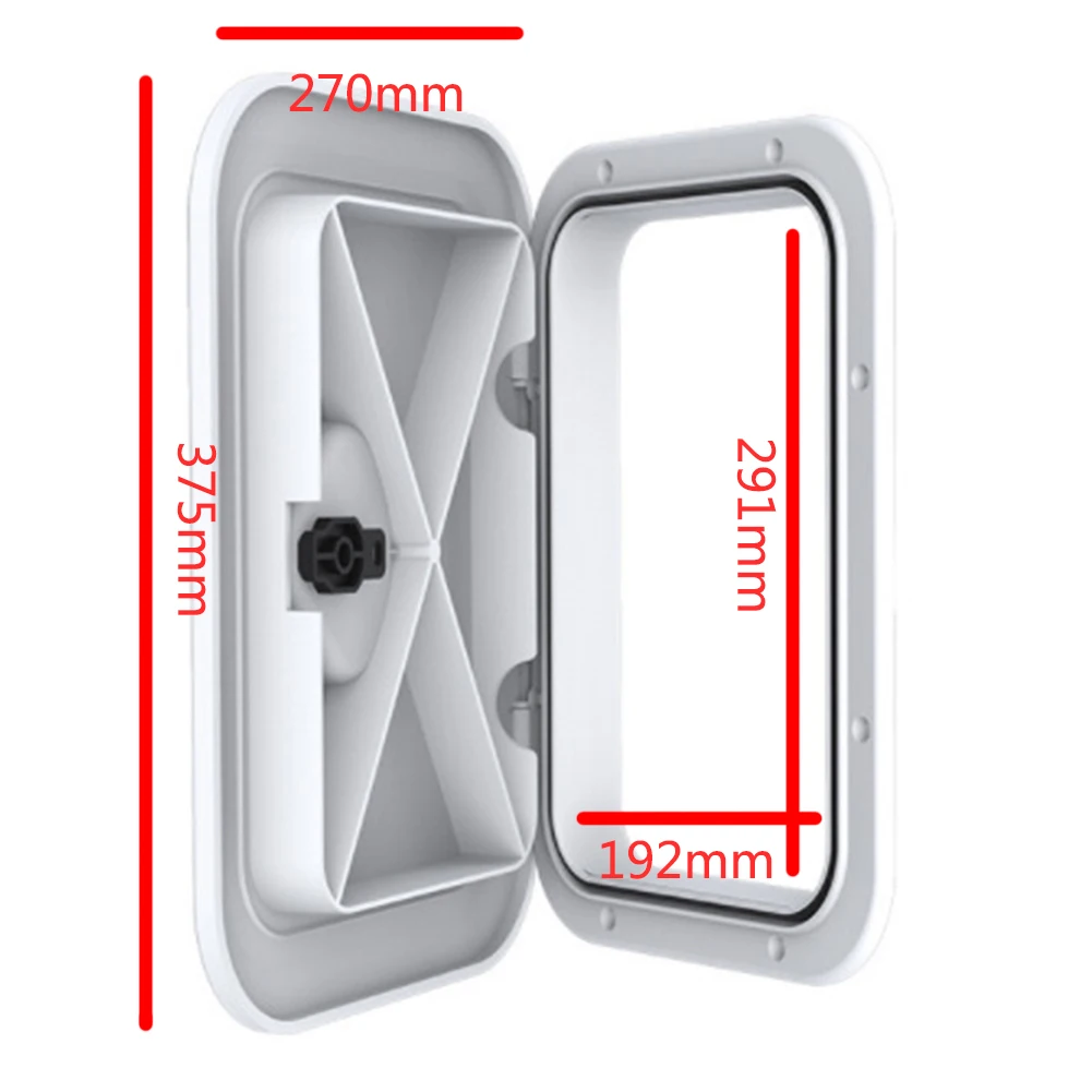 

270x375mm Inspection Hatch Cover Plate Yacht ABS Square Boat Deck Portable Anti Ultraviolet Single Handle Marine Access Durable