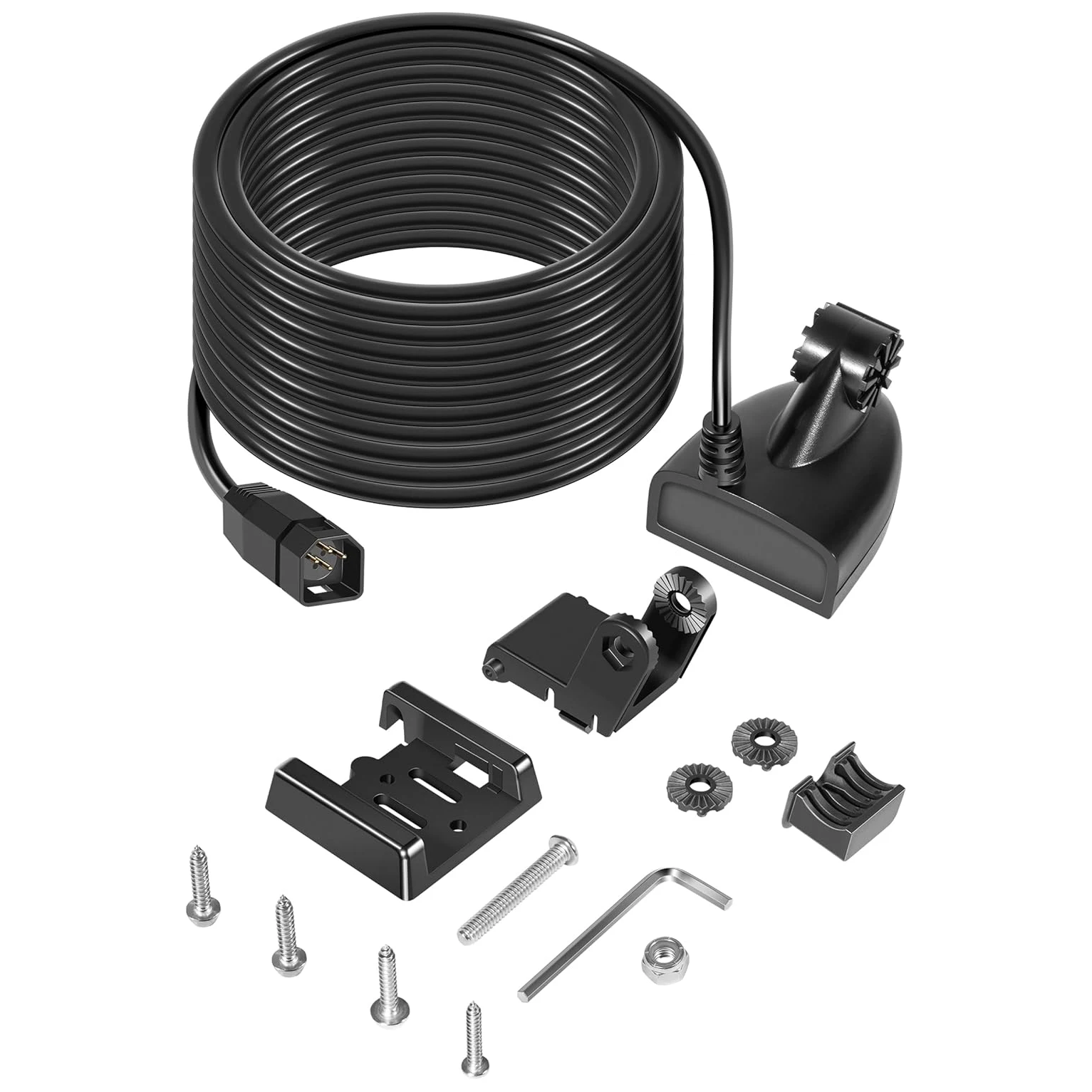 Transdutor de Montagem em Popa com Sensor de Temperatura para Humminbird Helix Dual Spectrum Chirp 2D Sonar 20Ft 710274-1 XNT 9 HW T