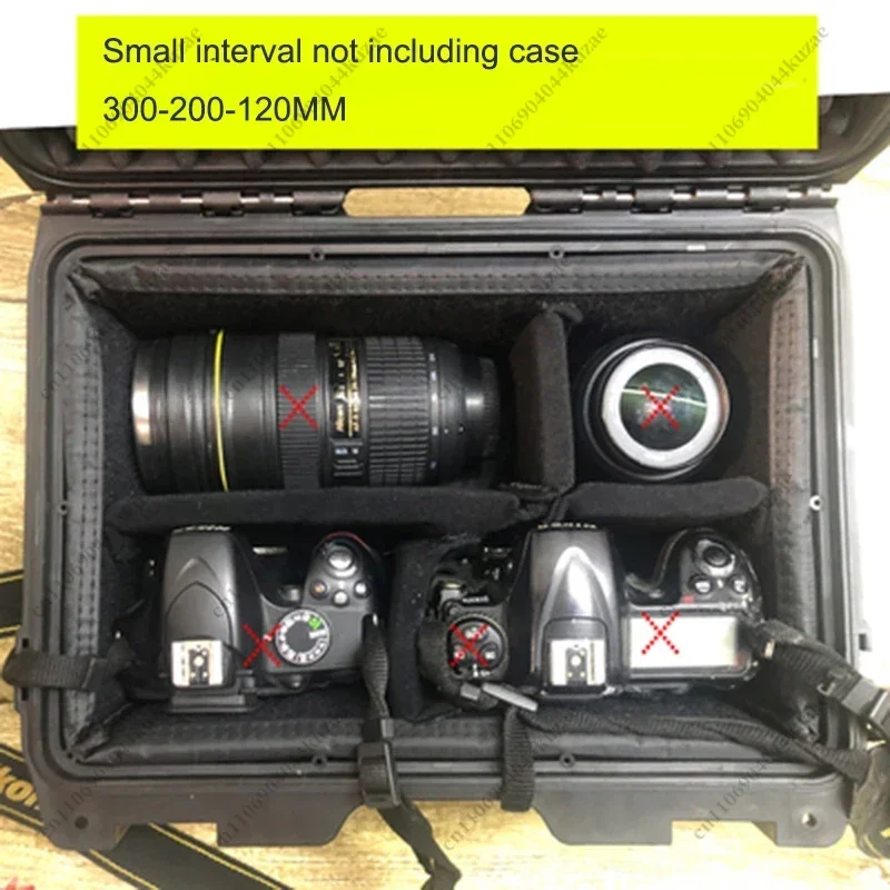 SLR Camera Photographic Equipment Protective Case - Safety Box with EVA Liner for Travel Trolley