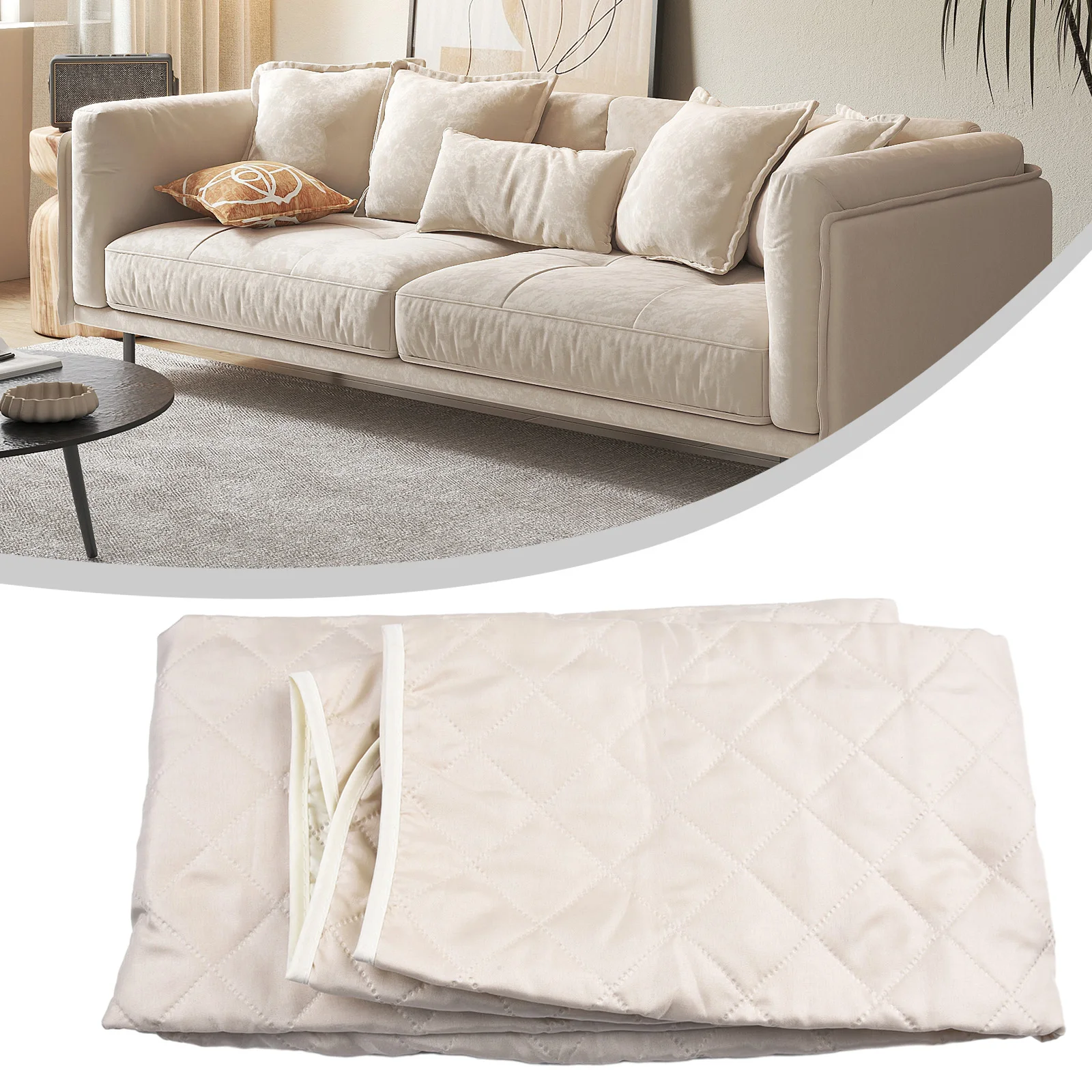 Removable Slipcover Sofa Covers Quilted Throw Washable Anti-Slip Soil Resistant Cover Couch Furniture Pet Kids Stretch