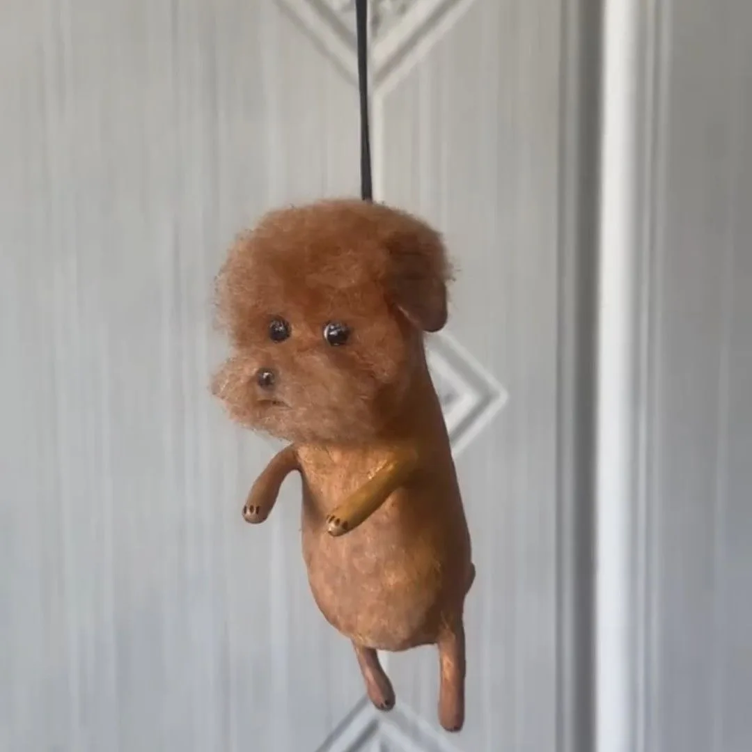 تيدي دمية أفخم قلادة لطيف صراخ جرو حقيبة سحر الإبداعية المفاتيح الكلب قلادة #2