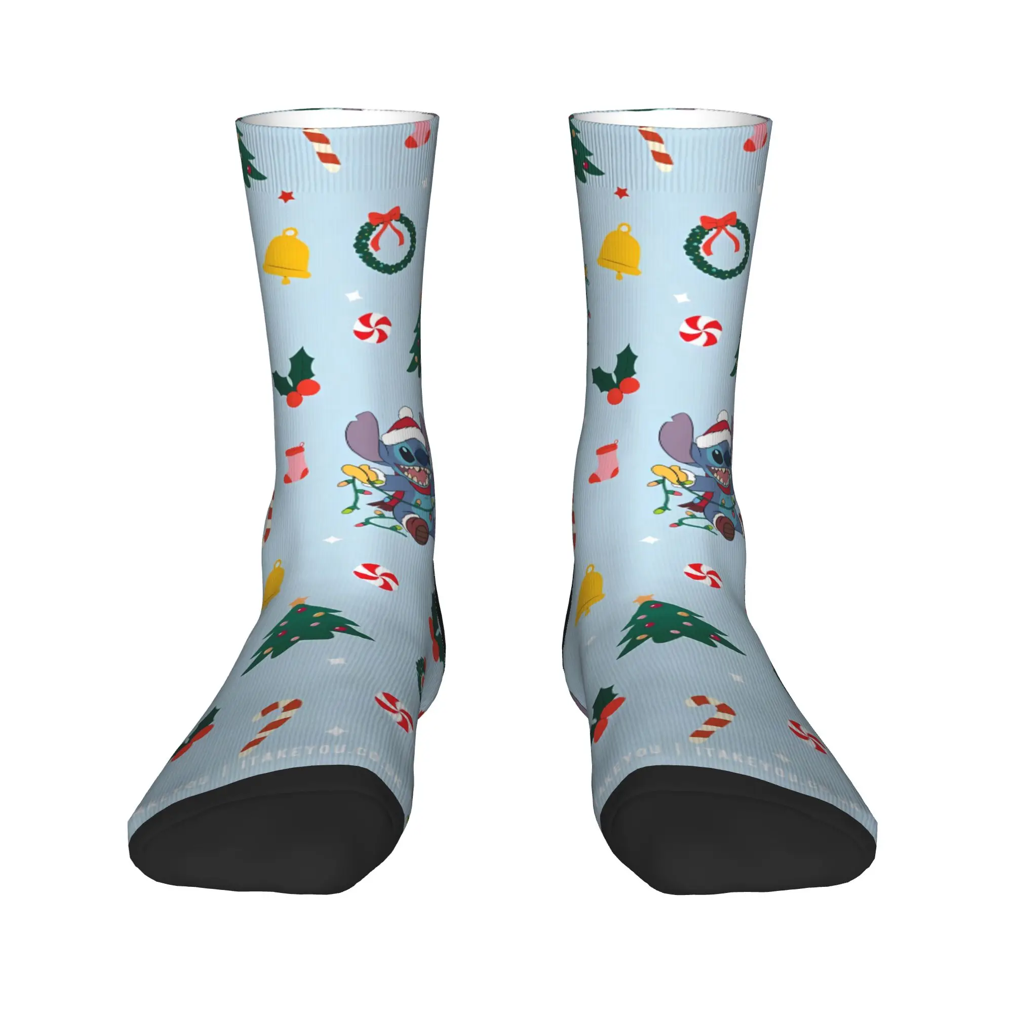 Adults Men Socks Stitch Christmas  Stockings Non Slip Quality Socks Autumn Fashion Graphic Running Socks