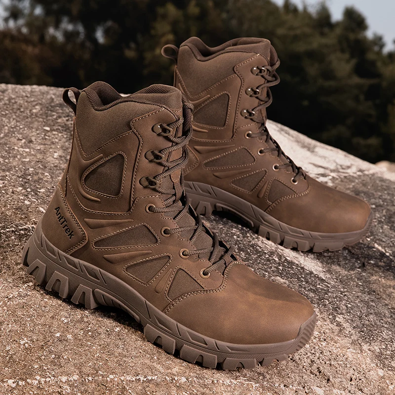 Men Army Boots Waterproof Safety Work Male Tactical Boots Rapid Response Climbing Hiking Shoes Lace Up Anti-Slip Hunting Boots view 2