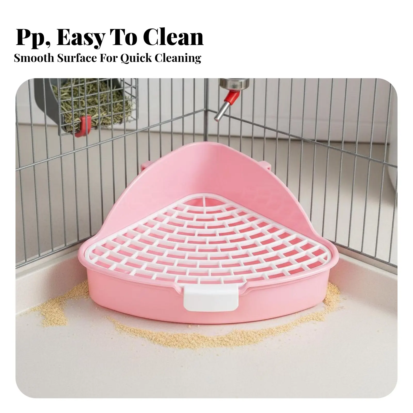 Triangle Pet Potty High Spray Guard Small Pet Toilet with Grate Triangle Potty Guide Material Enclosure Accessory