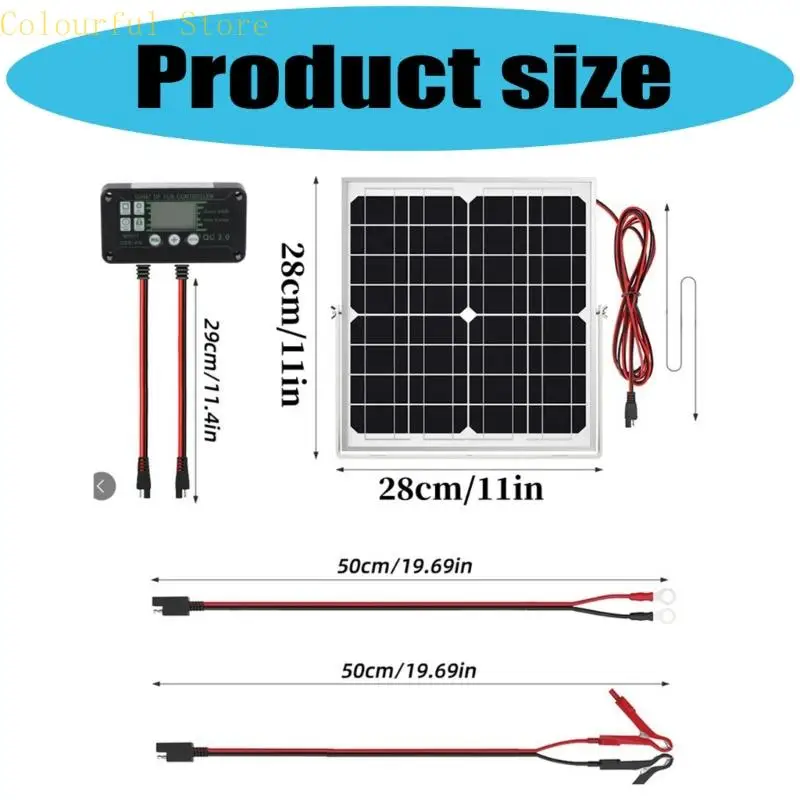 X7XD 40W مجموعات الألواح الشمسية المحمولة في حالات الطوارئ لوحة شحن الطاقة الشمسية #4