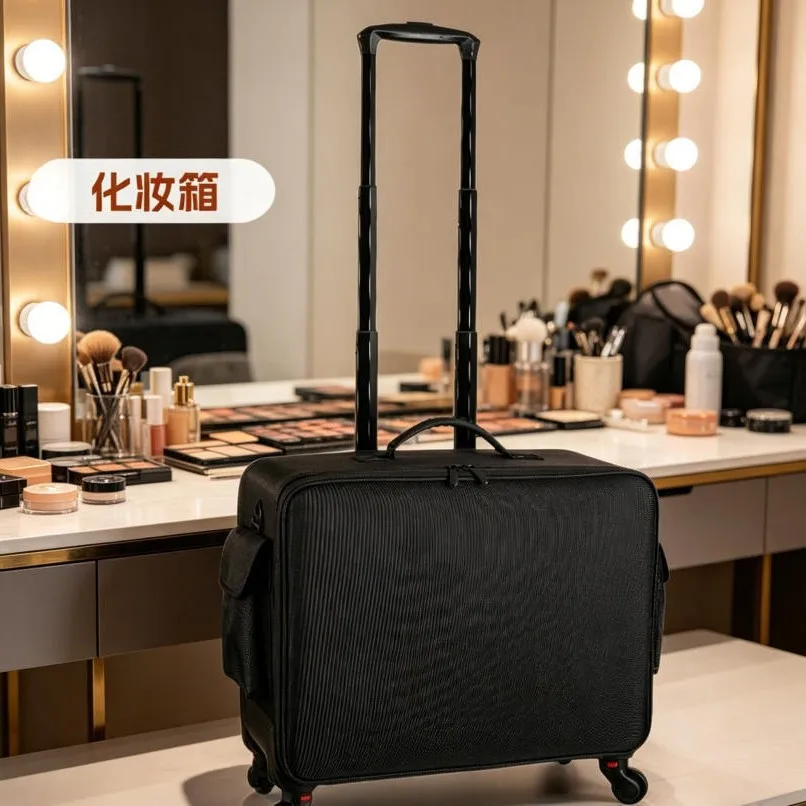 Grande valise à roulettes pour maquillage, bagage professionnel pour maquilleurs, étui dédié aux femmes, pour les techniciennes en cils et ongles, sac cosmétique