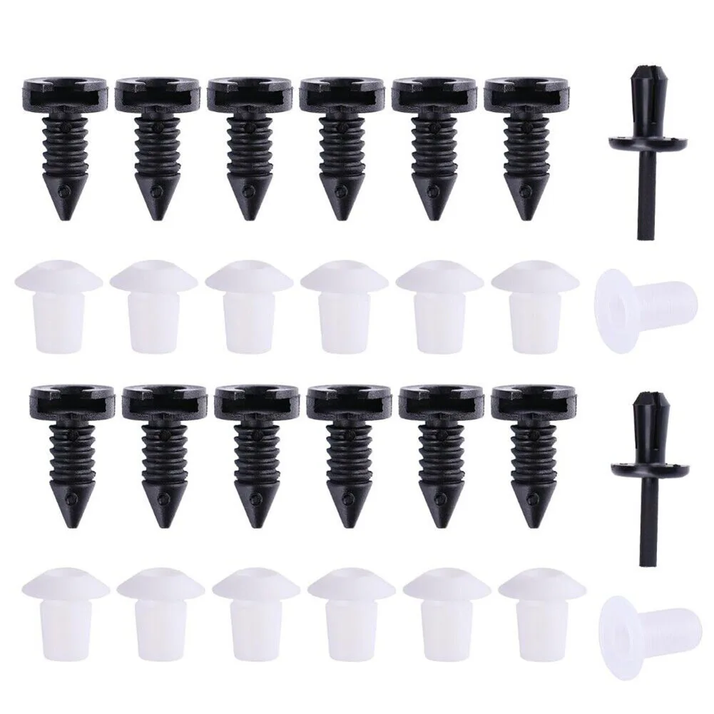 Fixing Clip Kit Door Card Fastener 28Pcs/set ABS Plastic Accessories Kit White+black+gray Durable For