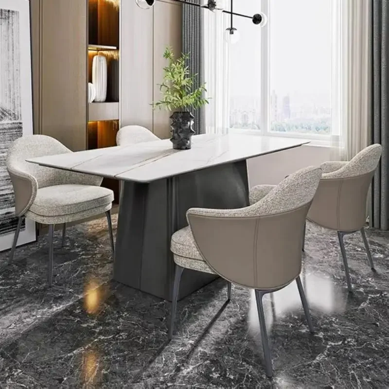 Luxury Dining Chair Modern Minimalist Scandinavian Italian Style with Arms for Study Makeup Room Showflat Home Office Use