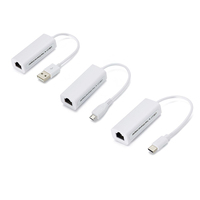 2pcs Network Card USB Type C to RJ45 Ethernet Cable Extend Adapter Micro USB2.0 100Mbps for Tablet  Laptop PC Computer Android