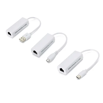 USB to RJ45 이더넷 케이블 분배기 확장 어댑터, 마이크로 USB 2.0, 100Mbps 네트워크 카드, 태블릿 노트북 PC 컴퓨터 안드로이드용 