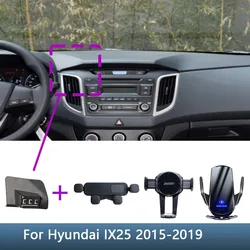 For Hyundai Creta IX25 2015 2016 2017 2018 2019 Car Phone Holder Special Fixed Bracket Base Wireless Charging Accessories