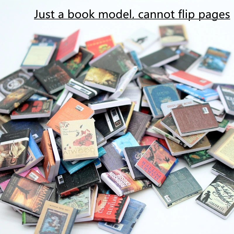 10PCS 1:12 Puppenhaus Miniatur Zeitschriften Bücher Romane Modell Puppen Haus Szene Dekor Zubehör Puppe Zubehör