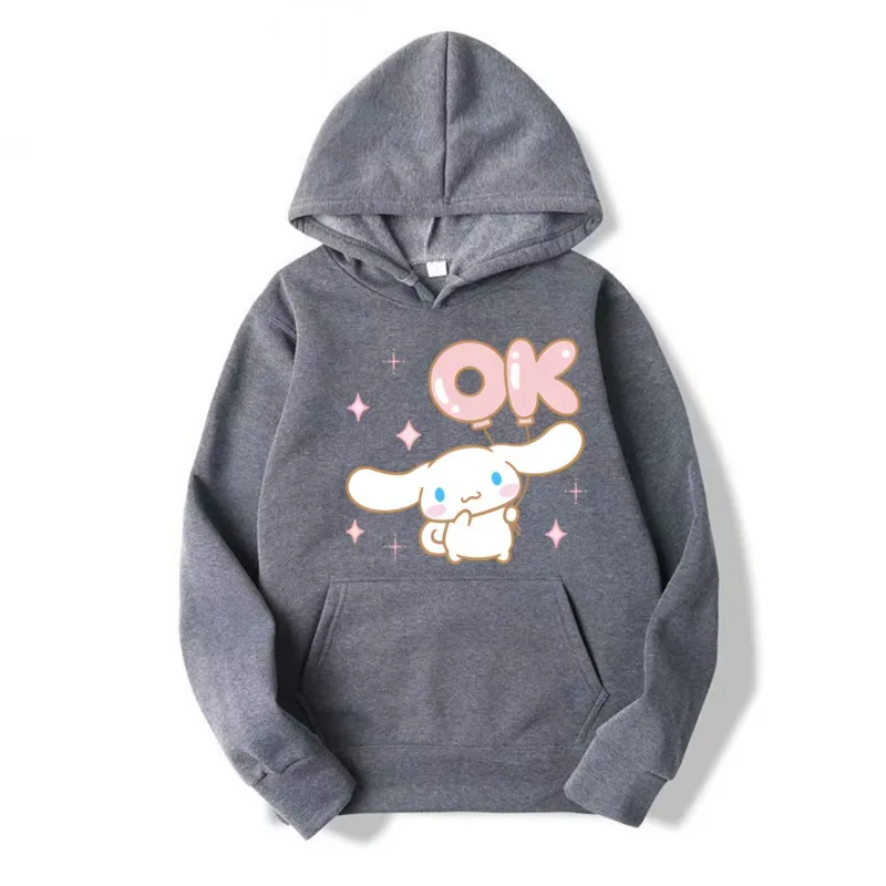 2024 New Fashion Women Hoodie Cinnamoroll Kuromi Family Cartoon Anime Men Pullover Spring Autumn Couple Sweatshirt Clothes Tops