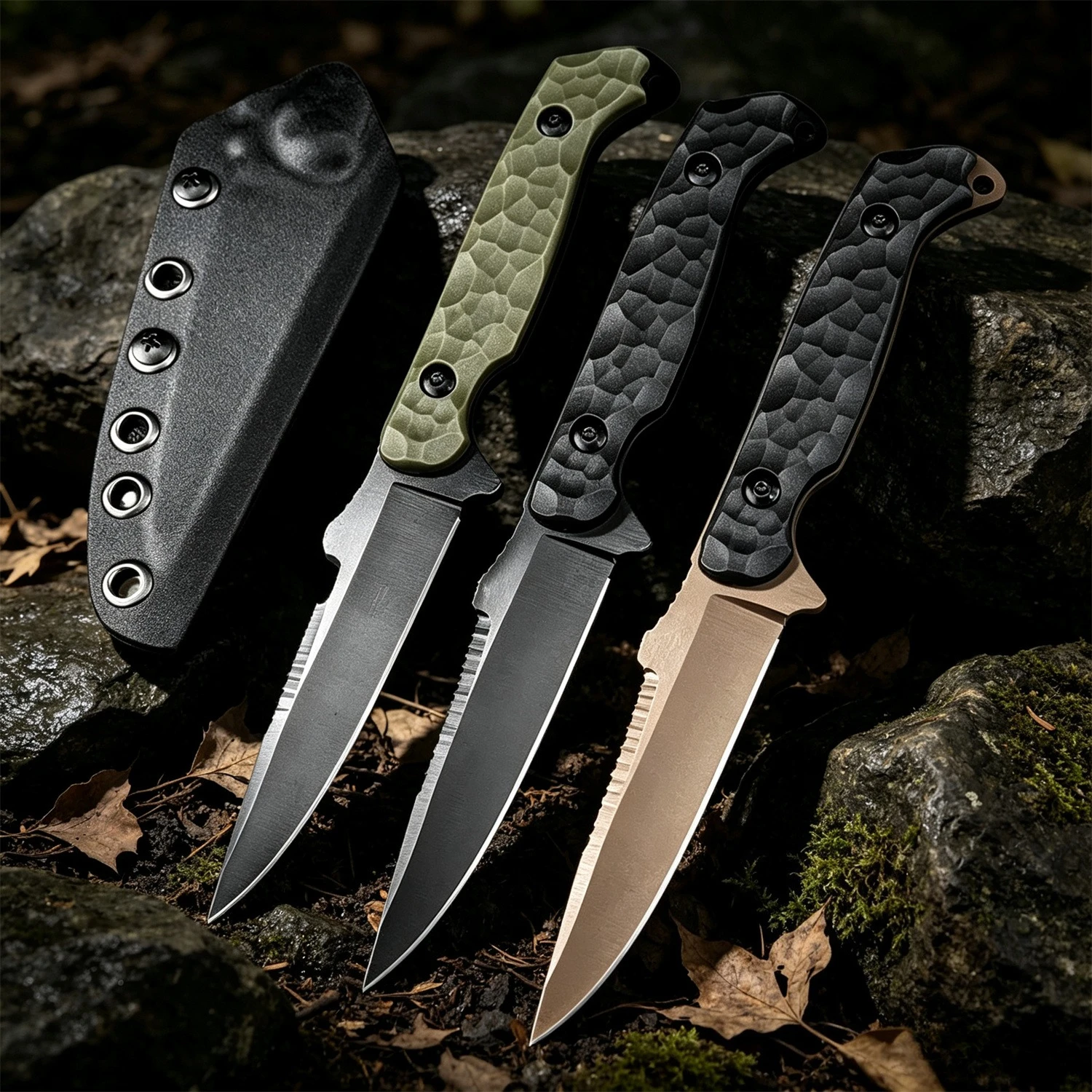 Premium Field Fixed Blade Knife 7Cr13MoV Steel Blade Tough Nylon Fiber Handle Compact Portable Tool for Camping Hiking Picnic