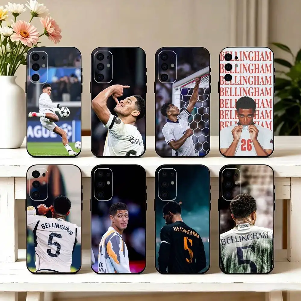 b-Bellingham Soccer  Phone Case For Samsung S26,S25,S24,S23,S22,S21,S30,Ultra,Plus,Fe,Soft Silicone Black Cover