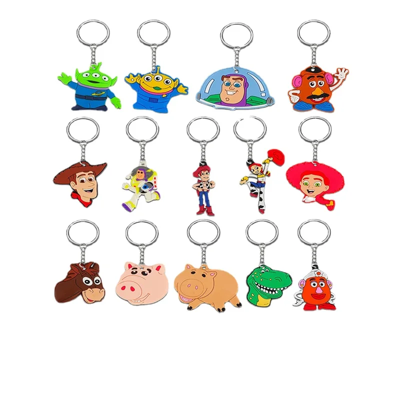 Toy Story Cartoon Anime PVC Doll Cars Keychain Pendant for Men and Women's Universal Decorative Products Accessory Gift