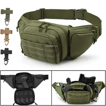 Bolsa de cintura tática para arma, coldre para treinamento de peito, caminhadas, tiro, caça, coldre de pistola, cs airsoft, paintball, sacos de combate