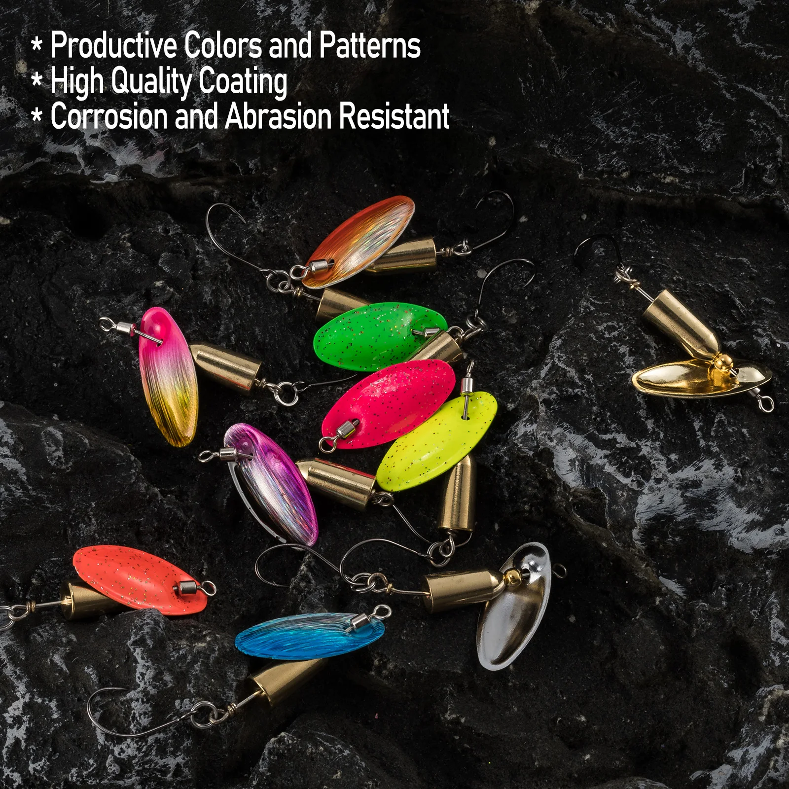 3 stücke Angeln Inline Spinner Forelle Spinner 3,5g 7,5g Spinnerbait Angeln Locken Metall Spinner Löffel Crappie Lachs Bluegill wobbler – Detail 12