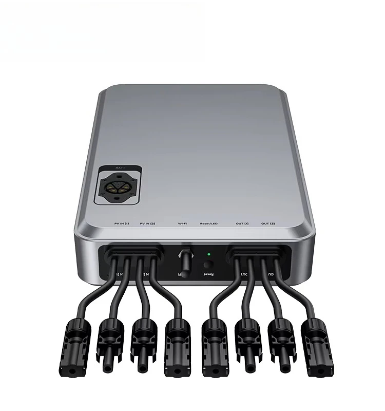 Hub fotovoltaico inteligente EMS que conecta con panel fotovoltaico de energía, batería de caja y microinversor para sistema solar de balcón