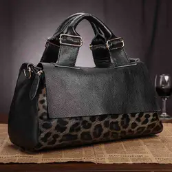 MS Cow Leather Leopard Print Bags Women Handbag Pillow Bag Luxury Designer Natural Leather Tote Shoulder Lady Purses New In 2023