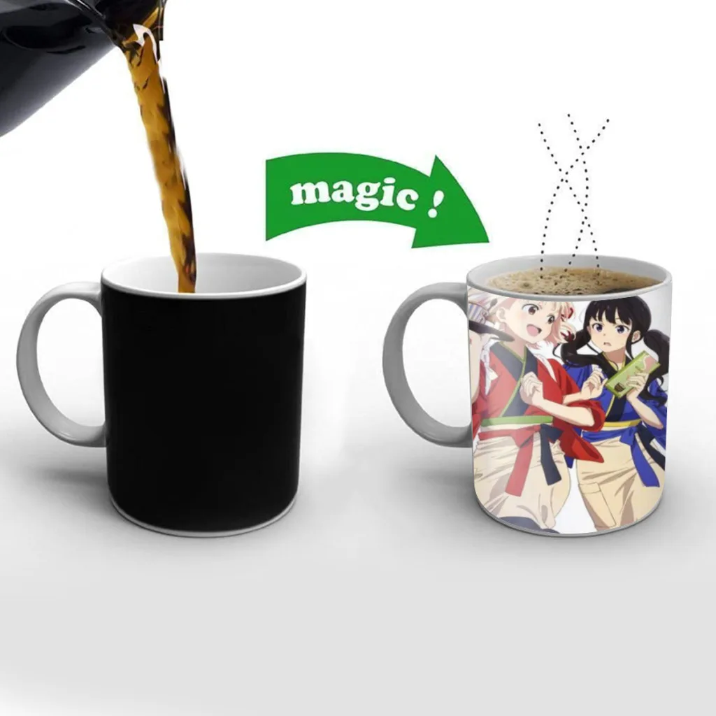 

Lycoris Recoil Chisato Free shipping Magic Color Changing Ceramic Coffee Mug Cup Friends Gift