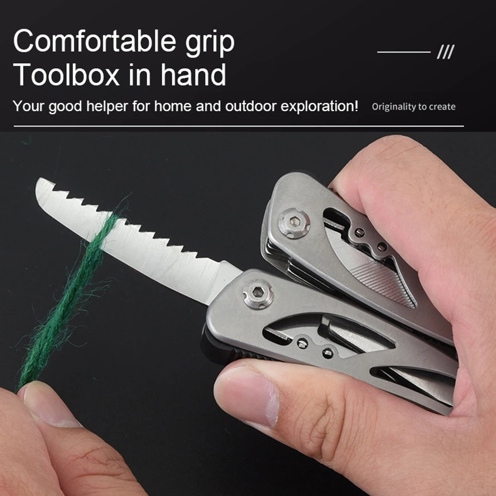 13 In 1 Multifunction Pliers 420 Stainless Steel Tool Folding Pliers Multitool Wire Stripper Bottle Opener Portable Pocket Plier