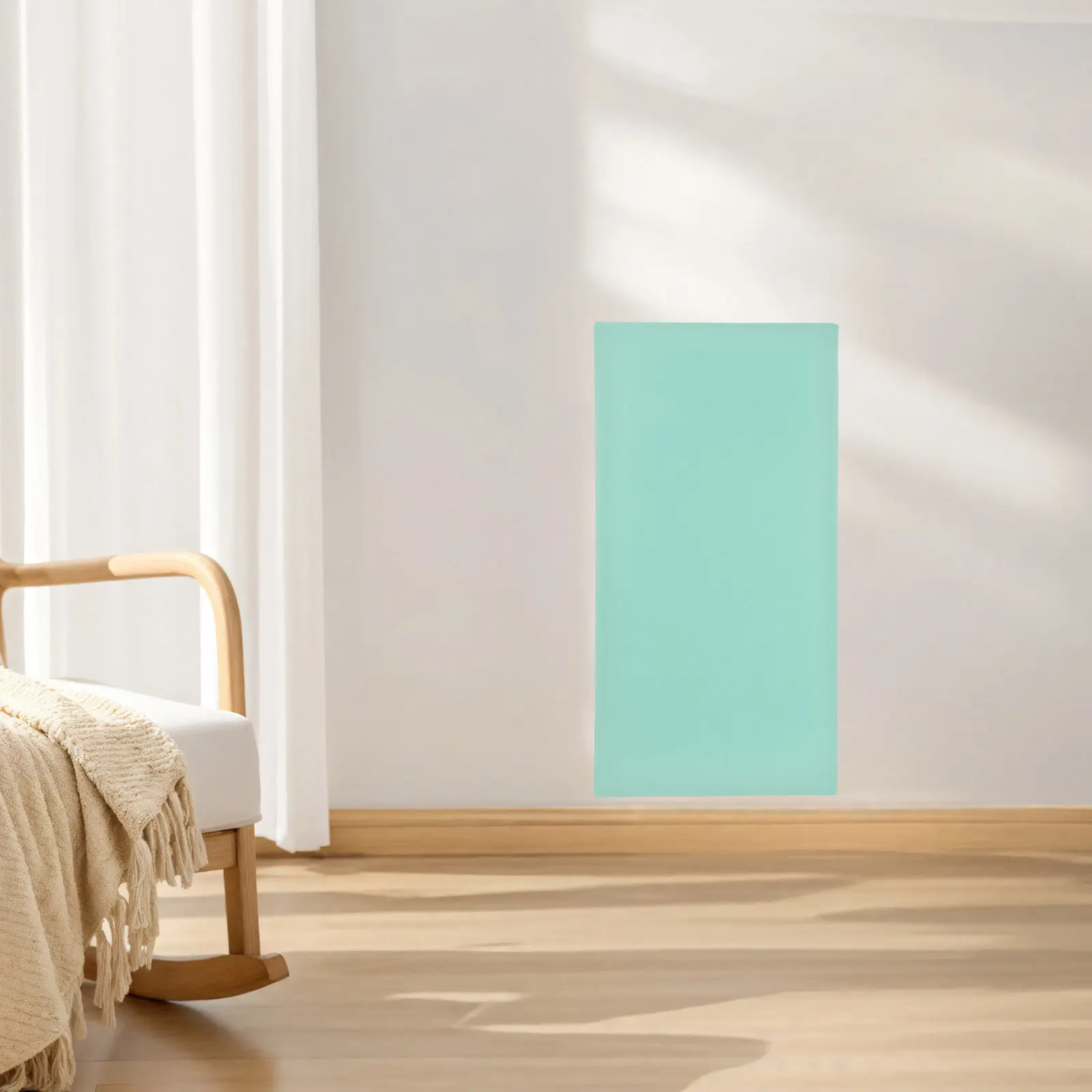 3D Light Green Anti-Collision Wall Padding Peel and Stick Upholstered Panel Playroom Nursery Kids Headboard Decorative
