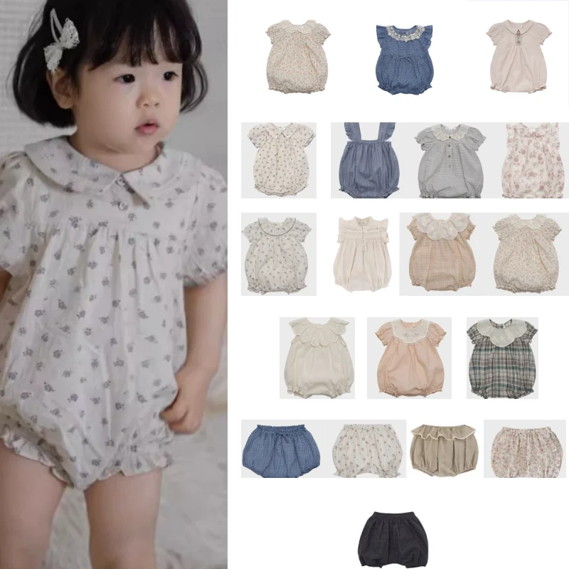 

Товар в наличии! Детский комбинезон LOU Palace Style с вышивкой и кружевом, летний, с цветочным узором, в деревенском стиле