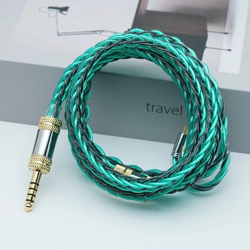 XINHS D04 Graphene High-Purity Single Crystal Copper 8-Core Blue Black Headphone Upgrade Line for Enhanced Sound Quality