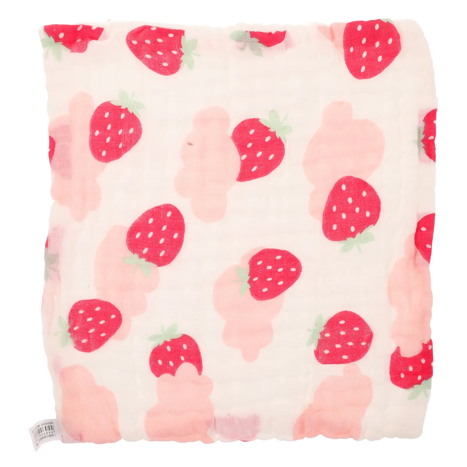 

Strawberry Muslin Baby Drool Bibs 30x30cm High Density Soft Cotton Gauze Bandana Bibs Adjustable for Newborns Teething Feeding