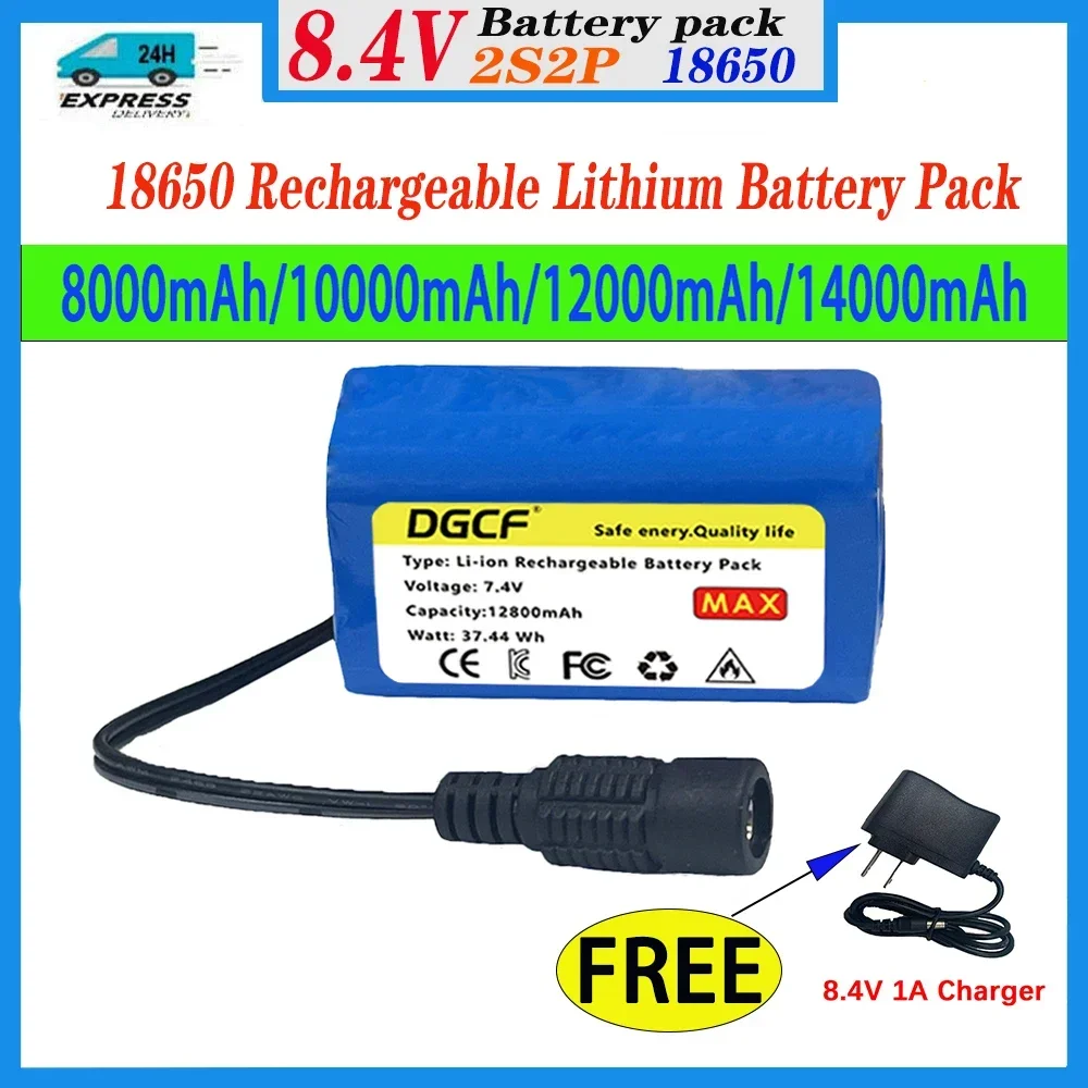 Batería de 7,4 V y 12800Mah para barco de cebo de pesca a Control remoto, piezas de batería para V020, V900, 2011-5, V007, C18, H18, V18, D18B, FX88