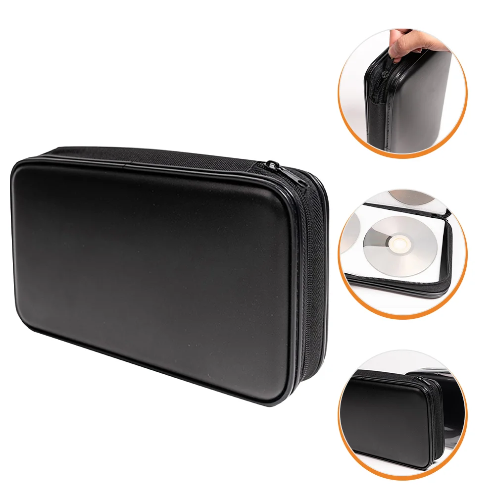 80 Pcs CD Case Small Organizer Wallet Car Storage Box Dvd Carrying Pouch Fabric Travel Square Bag